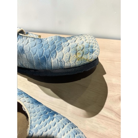 Betula By Birkenstock blue snakeskin pattern and a distinctive jeweled buckle 40 main image 4